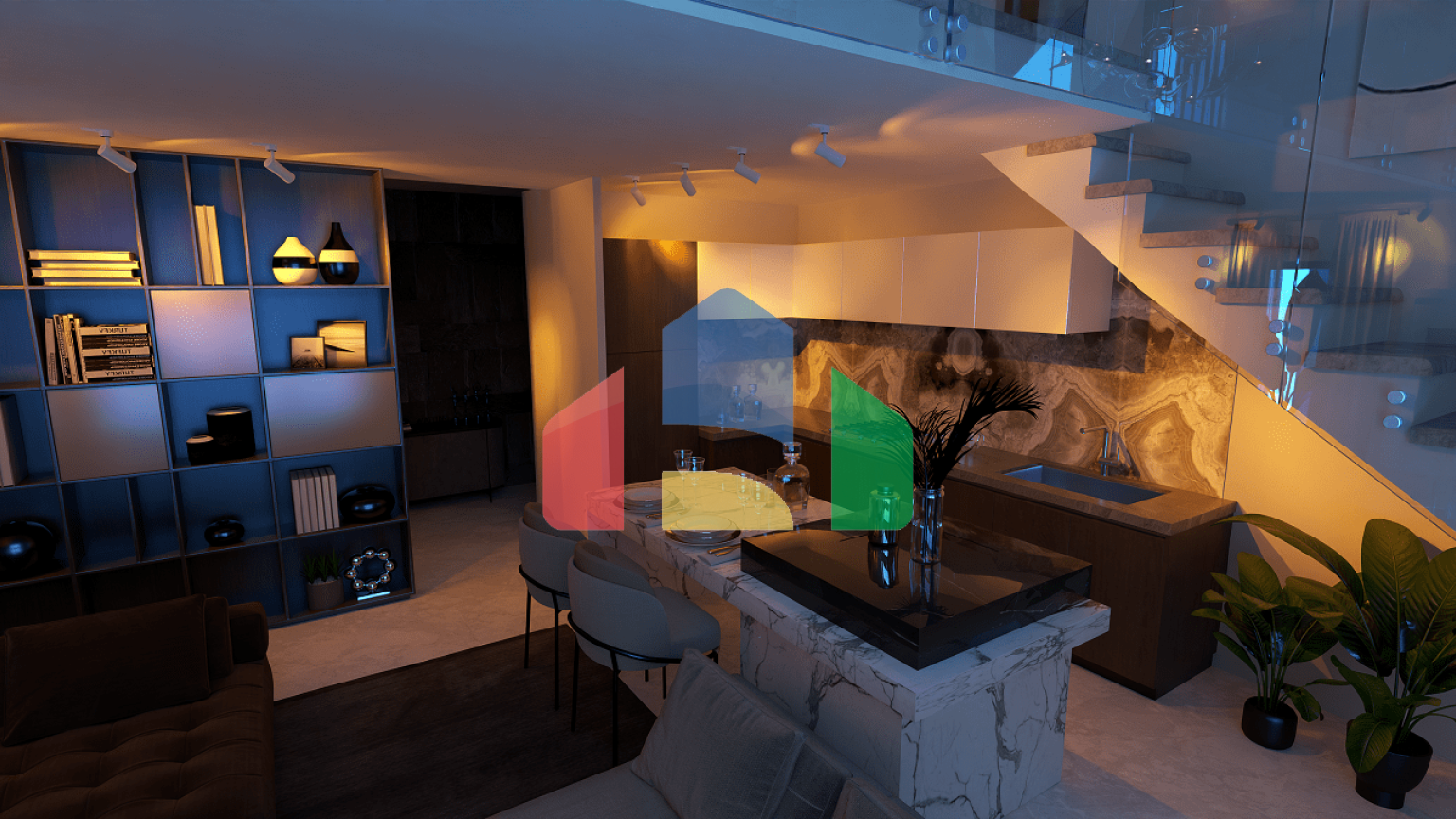 3-комнатные апартаменты 150 м2 с большой террасой 45 м2 в 5 минутах от пляжа