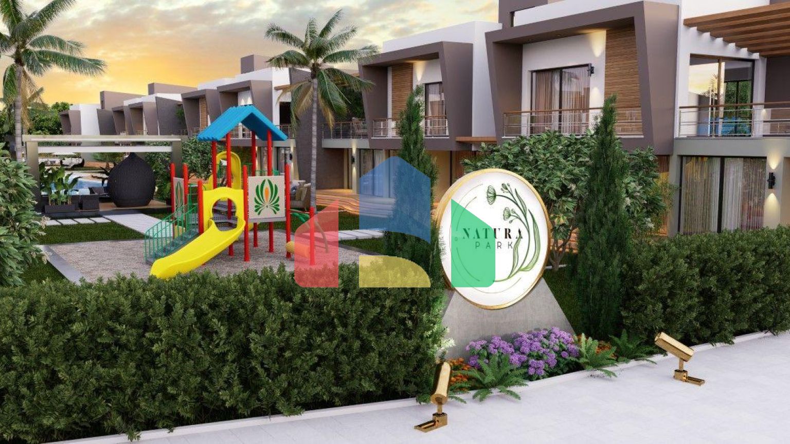 Квартира 2+1 (90 м2) с террасой (75 м2) в красивом комплексе в Искеле