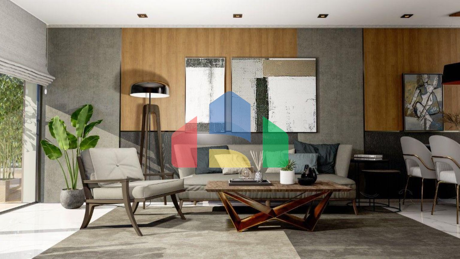 Квартира 2+1 (90 м2) с террасой (75 м2) в красивом комплексе в Искеле