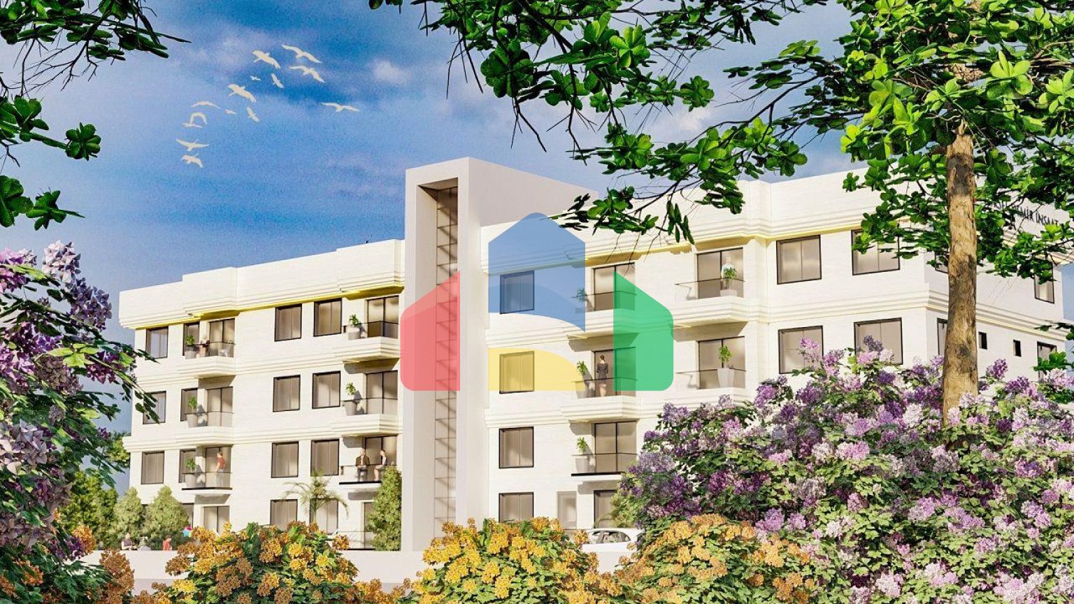 Трехкомнатная квартира (80 м2 ) в 2,5 км от моря в Фамагусте