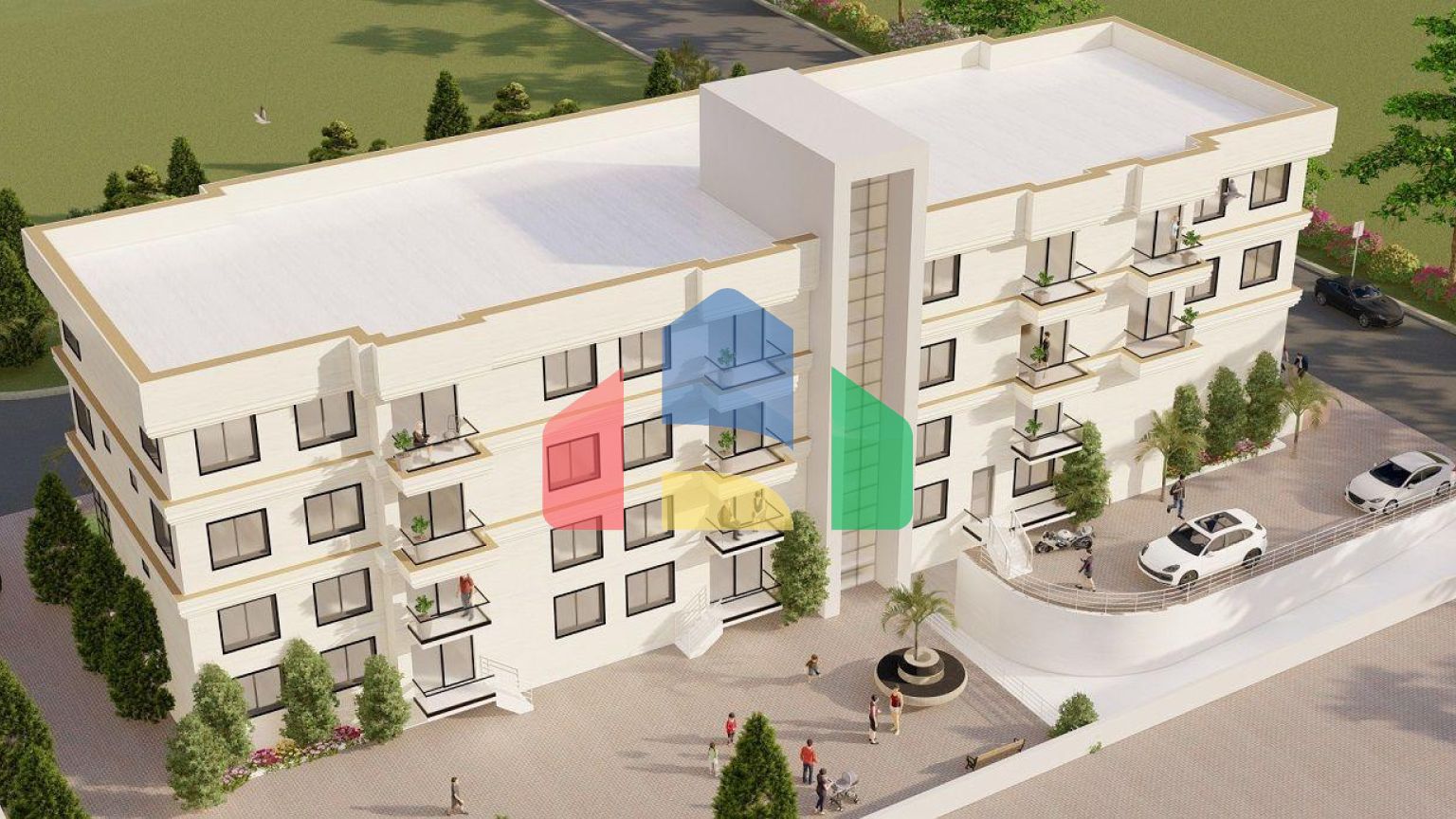 Трехкомнатная квартира (80 м2 ) в 2,5 км от моря в Фамагусте