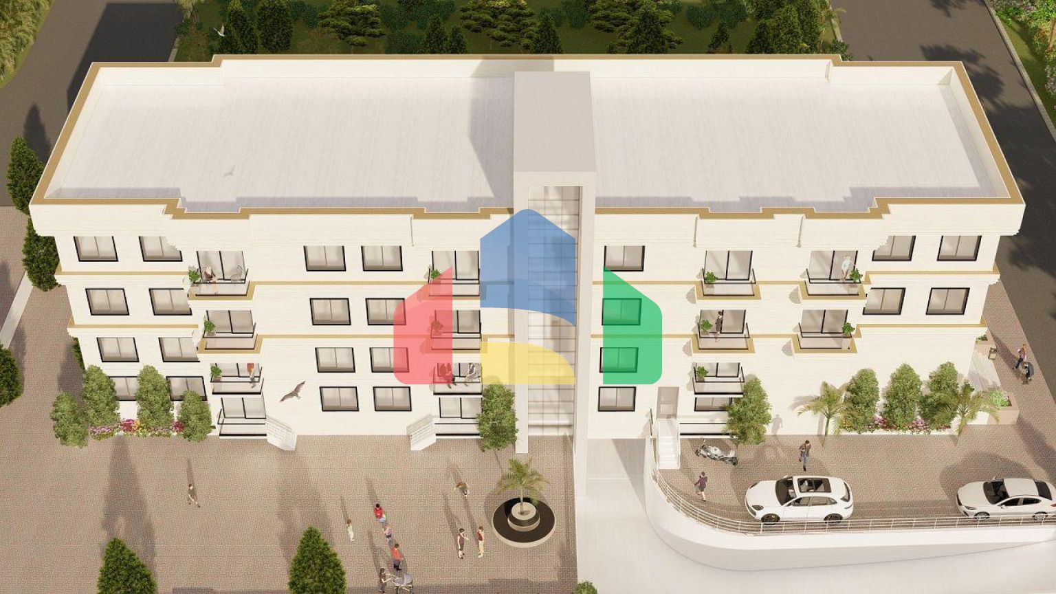 Трехкомнатная квартира (80 м2 ) в 2,5 км от моря в Фамагусте