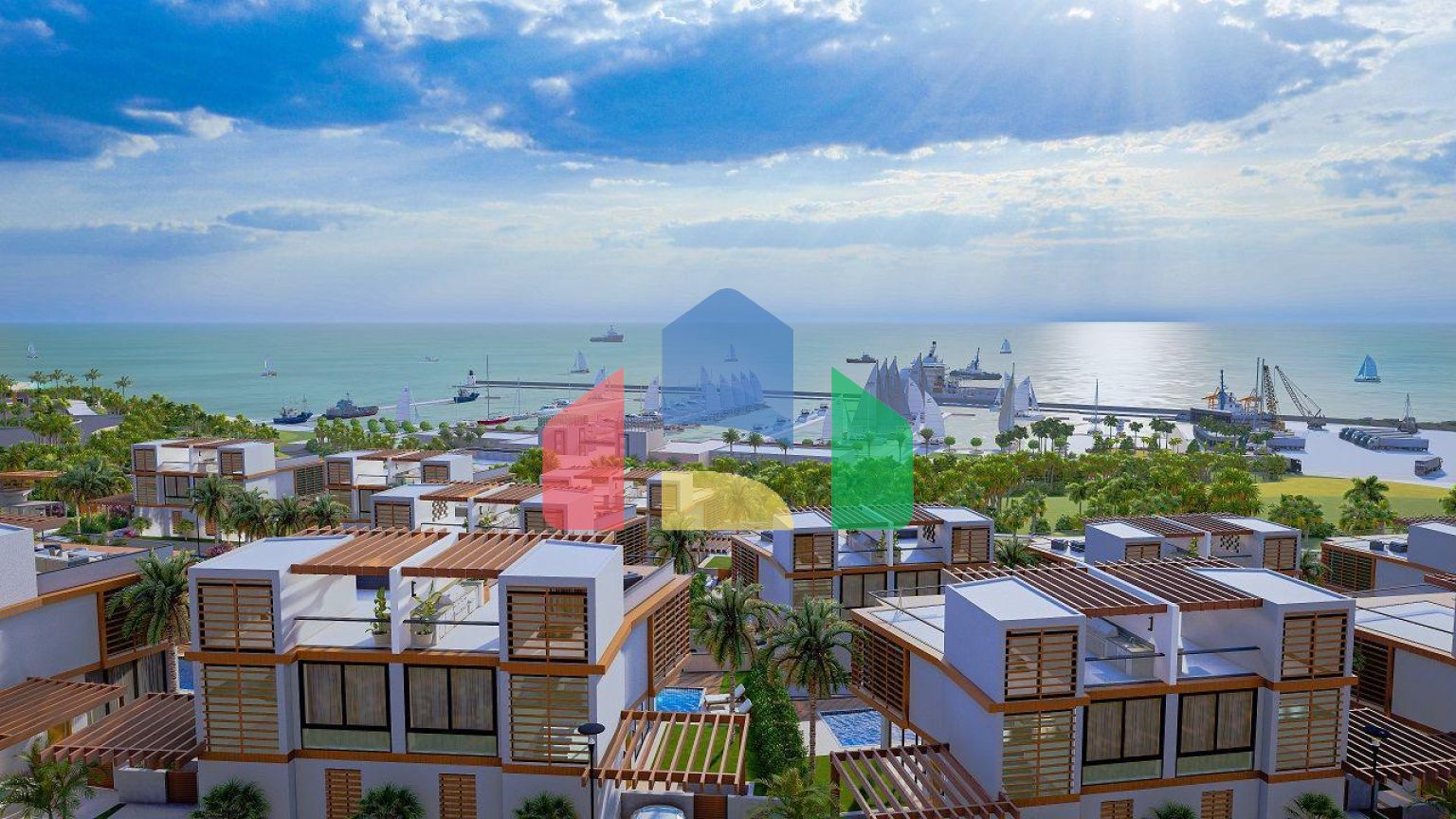 Вилла Duplex 3+1 (176 м2 ) с террасой 80 м2 рядом с Karpaz Gate Marina