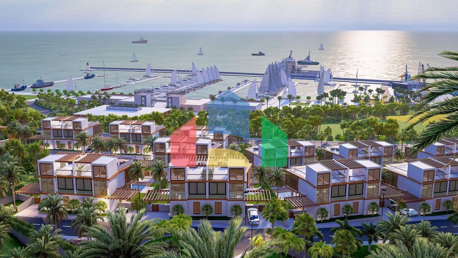 Вилла Duplex 3+1 (176 м2 ) с террасой 80 м2 рядом с Karpaz Gate Marina