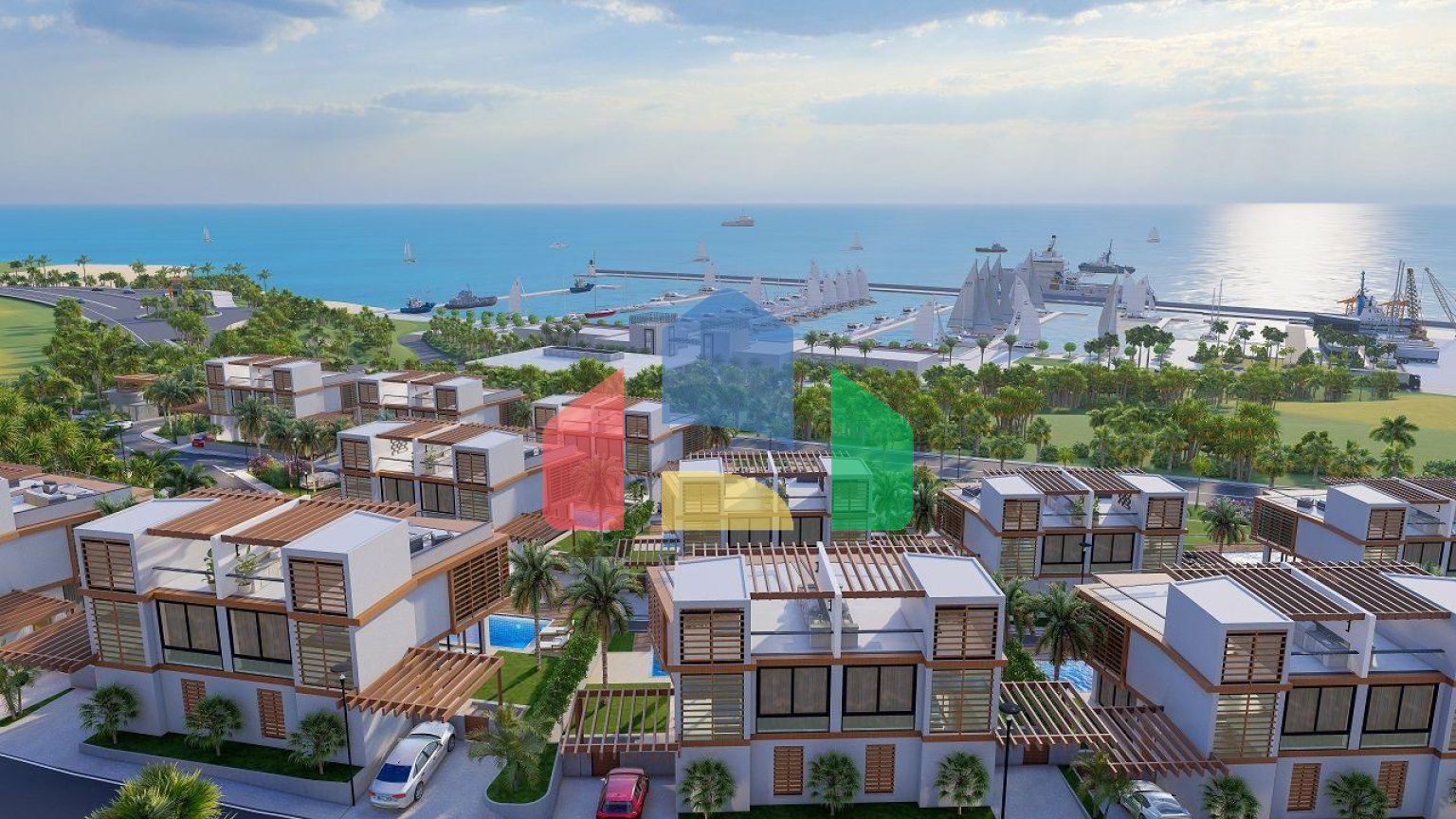 Вилла Duplex 3+1 (176 м2 ) с террасой 80 м2 рядом с Karpaz Gate Marina