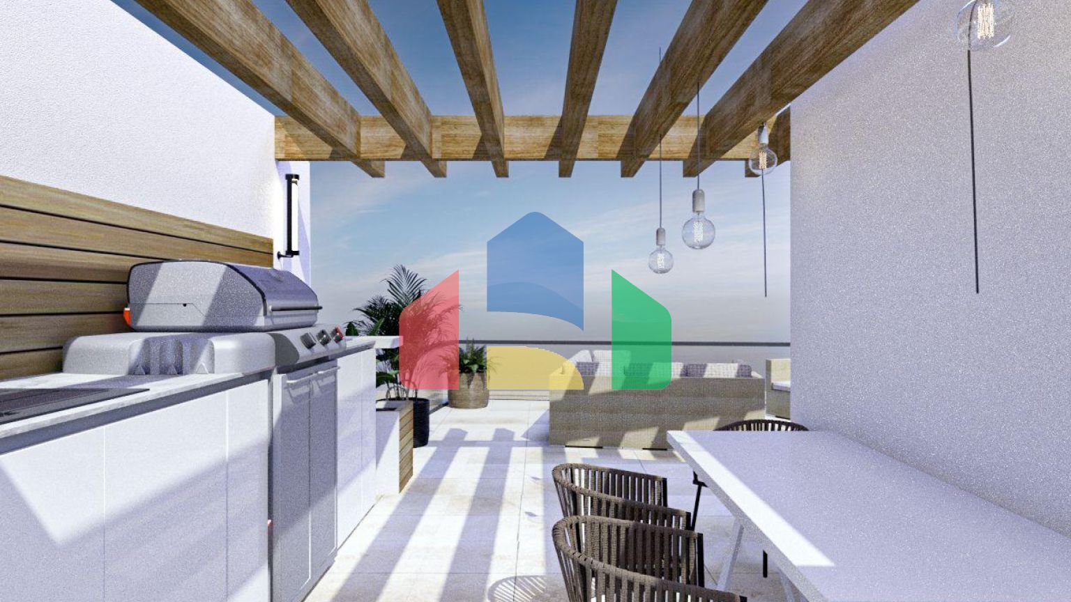 Вилла Duplex 3+1 (176 м2 ) с террасой 80 м2 рядом с Karpaz Gate Marina