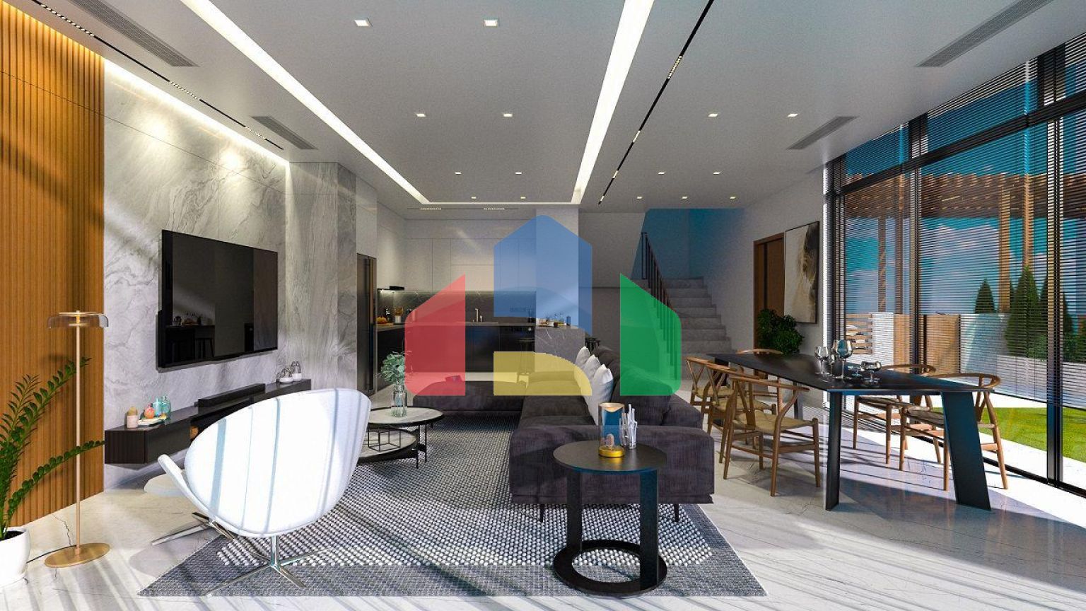 Вилла Duplex 3+1 (176 м2 ) с террасой 80 м2 рядом с Karpaz Gate Marina