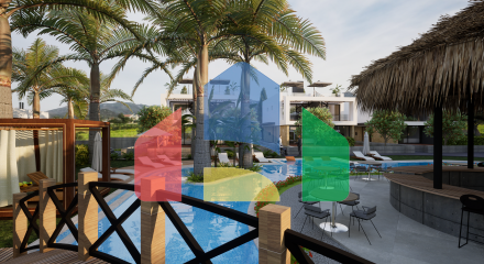 Квартира 1+1 Loft 75 м2 c террасой 45м2 на крыше в новом красивом комплексе в Татлысу Квартира 1+1 Loft 75 м2 c террасой 45м2 на крыше в новом красивом комплексе в Татлысу