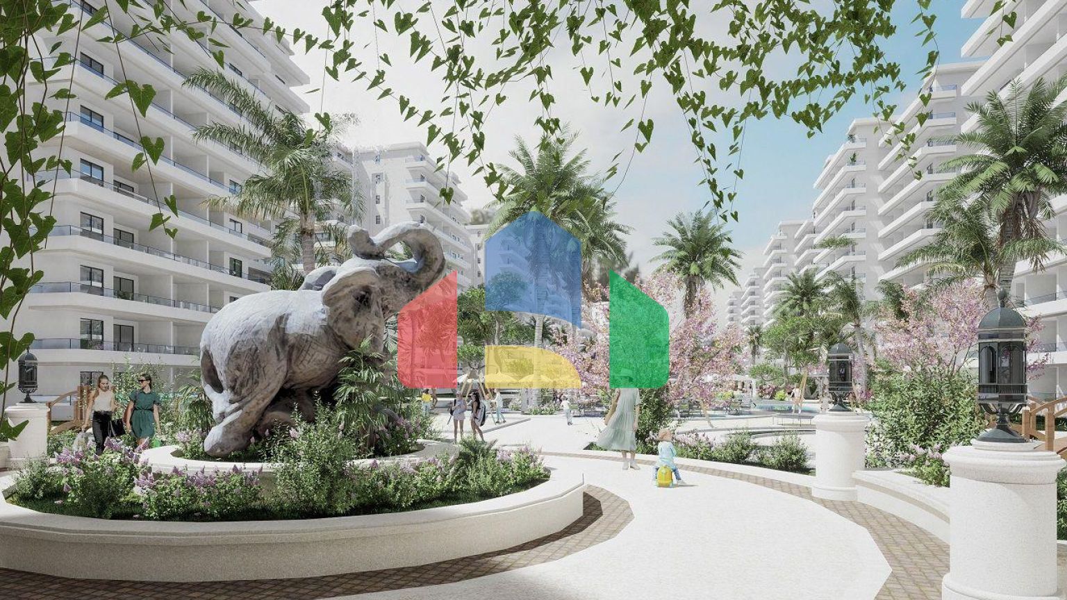 Студия 46 м2 с балконом в новом комплексе в Искеле