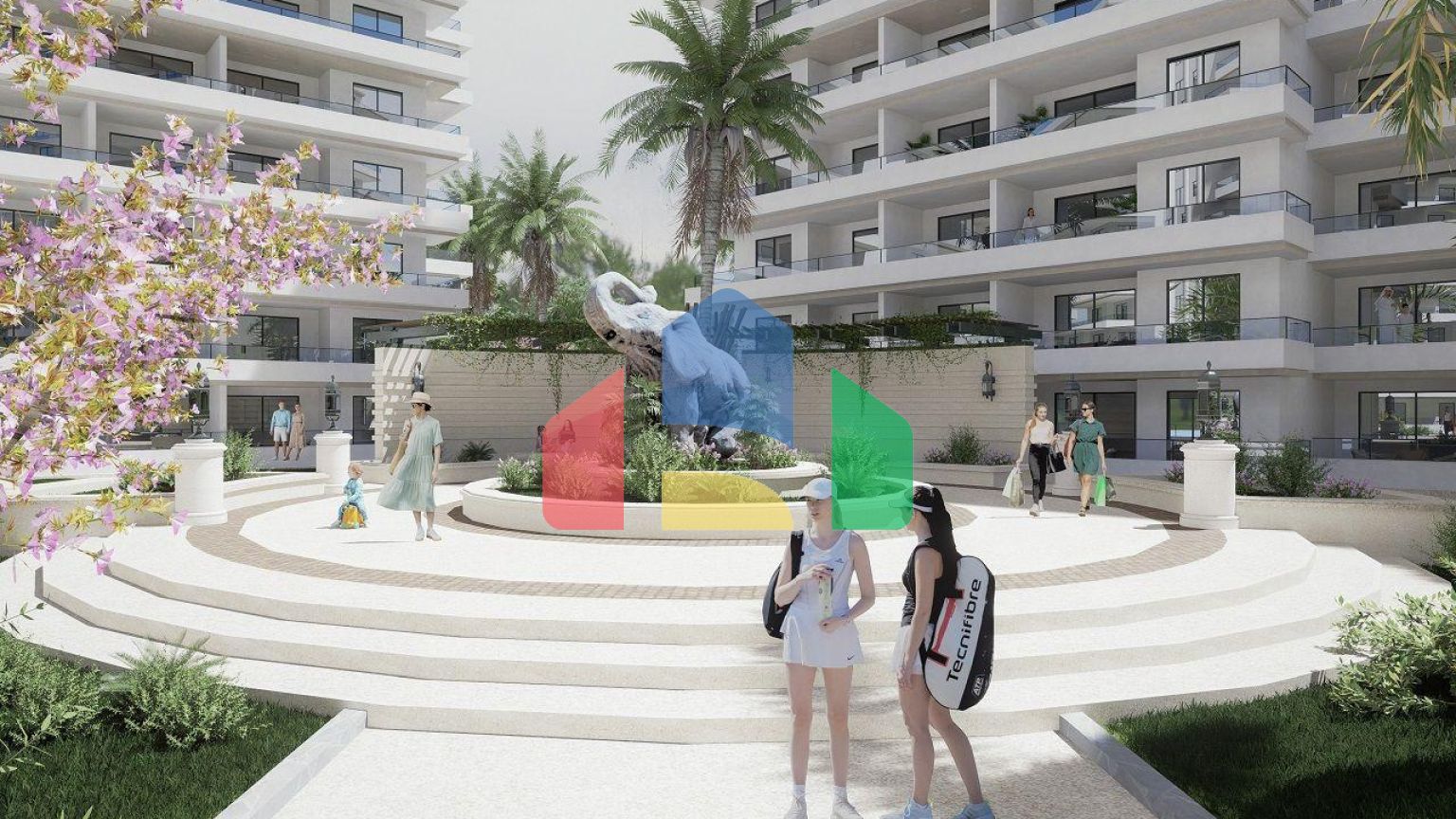 Студия 46 м2 с балконом в новом комплексе в Искеле