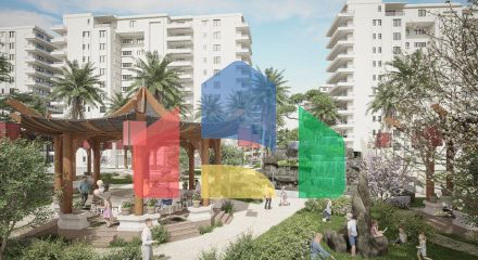 Студия 46 м2 с балконом в новом комплексе в Искеле Студия 46 м2 с балконом в новом комплексе в Искеле