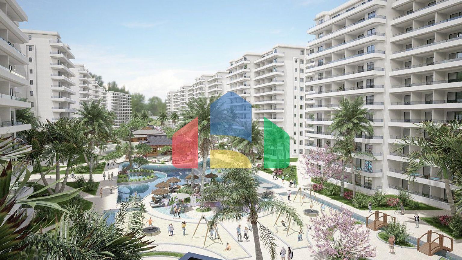 Студия 46 м2 с балконом в новом комплексе в Искеле