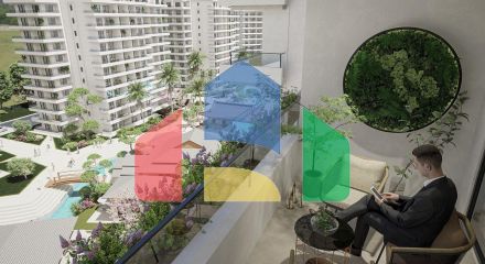 Студия 46 м2 с балконом в новом комплексе в Искеле Студия 46 м2 с балконом в новом комплексе в Искеле