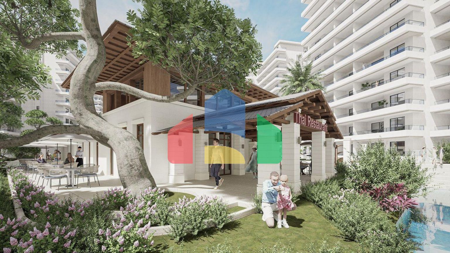 Студия 46 м2 с балконом в новом комплексе в Искеле