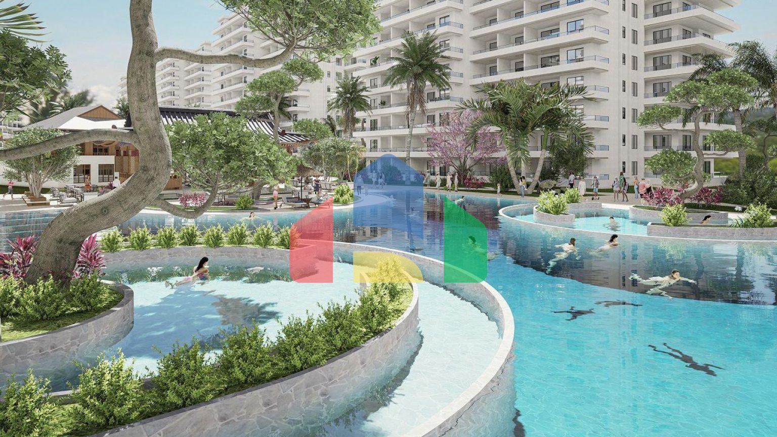 Студия 46 м2 с балконом в новом комплексе в Искеле