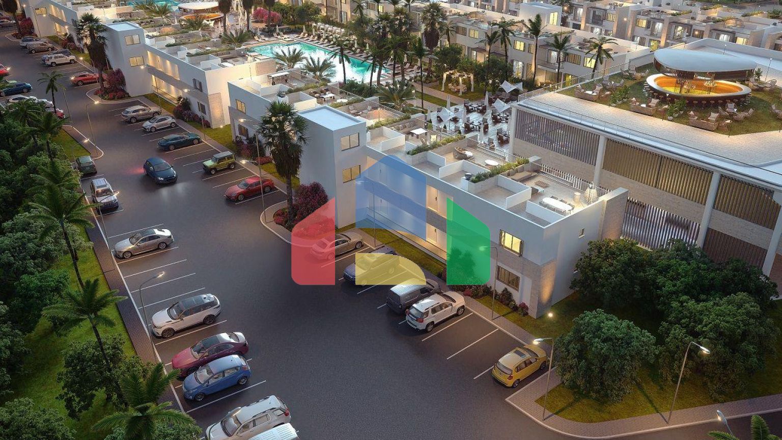 Студия 46 м2 с садом в шикарном комплексе в Искеле