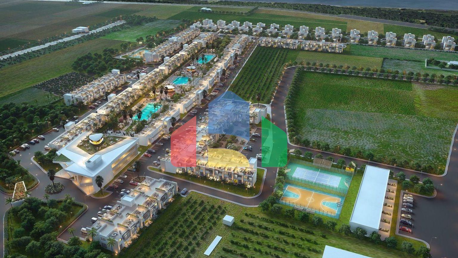 Студия 46 м2 с садом в шикарном комплексе в Искеле