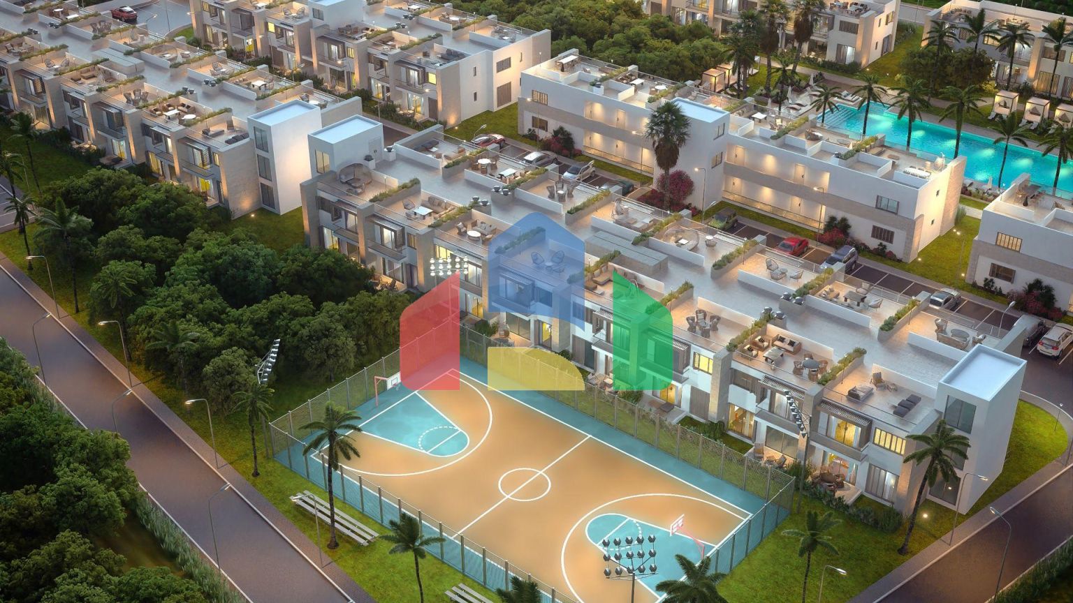 Студия 46 м2 с садом в шикарном комплексе в Искеле