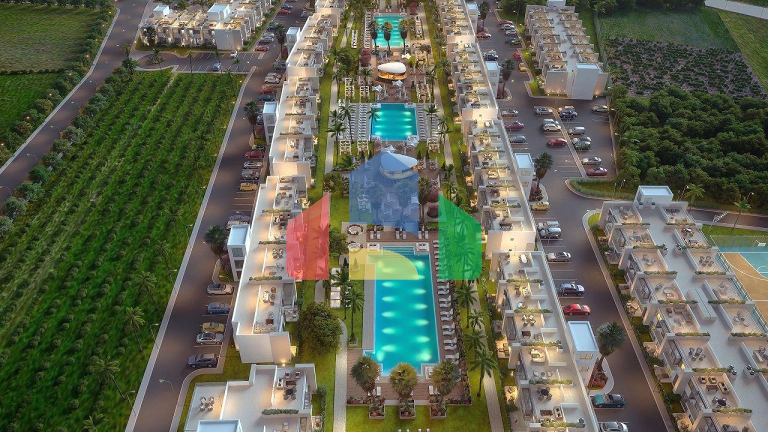 Студия 46 м2 с садом в шикарном комплексе в Искеле