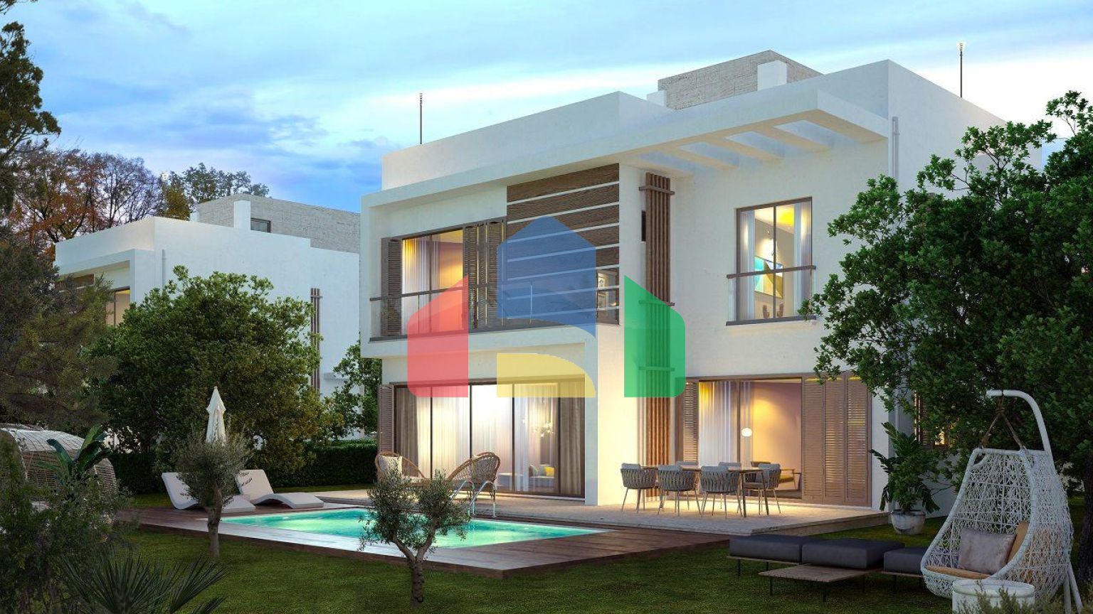 Студия 46 м2 с садом в шикарном комплексе в Искеле