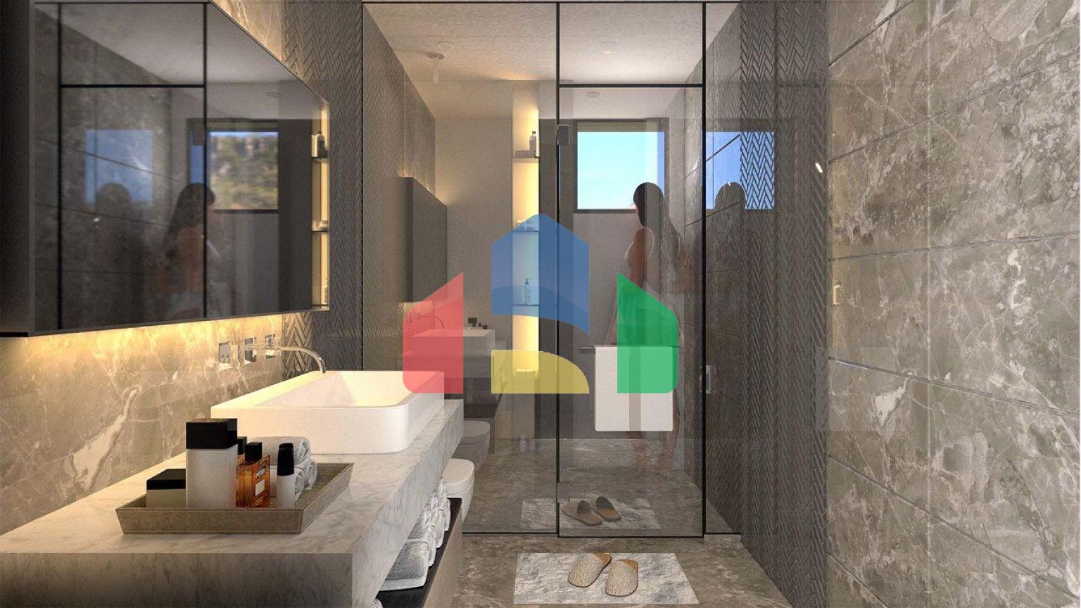 Двухкомнатная квартира 60 м2 с террасой 31 м2 рядом с песчаным пляжем