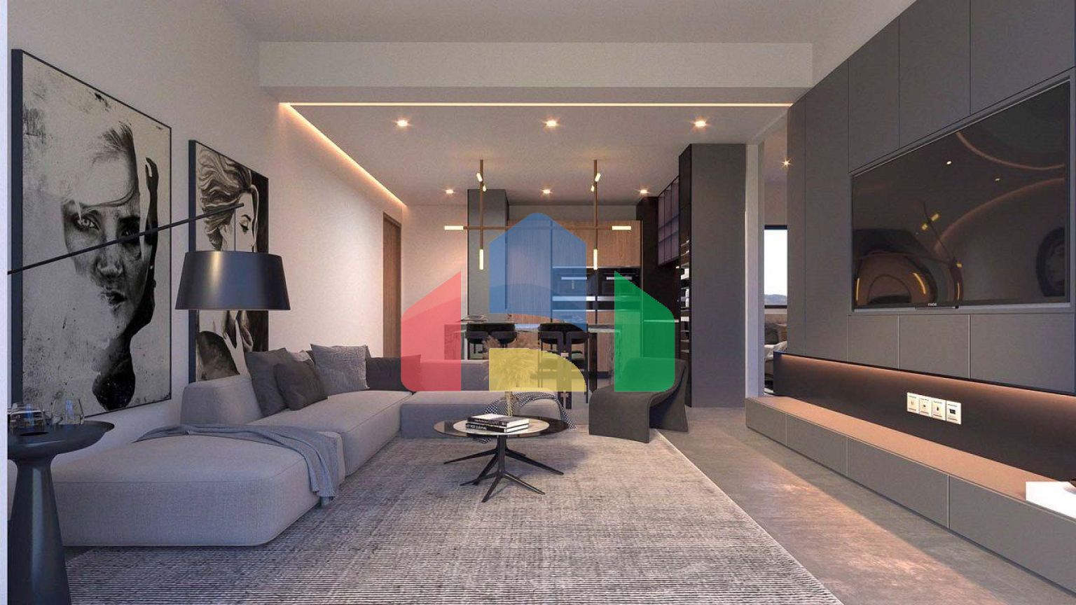 Трехкомнатная квартира 77  м2 с террасой 40 м2 в новом комплексе в Искеле