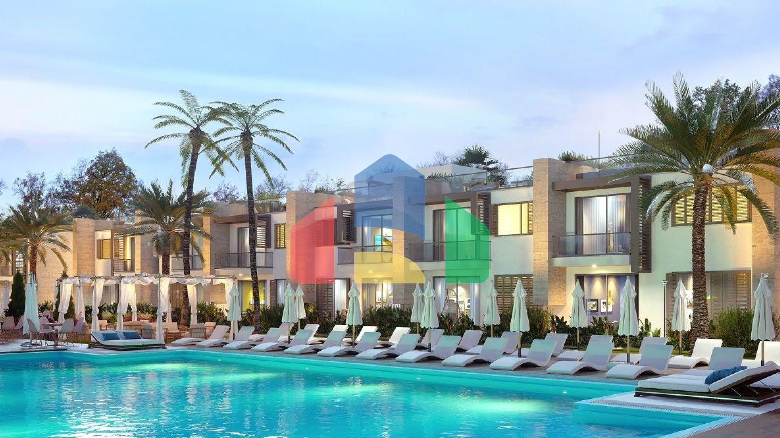 Трехкомнатная квартира 77  м2 с террасой 40 м2 в новом комплексе в Искеле