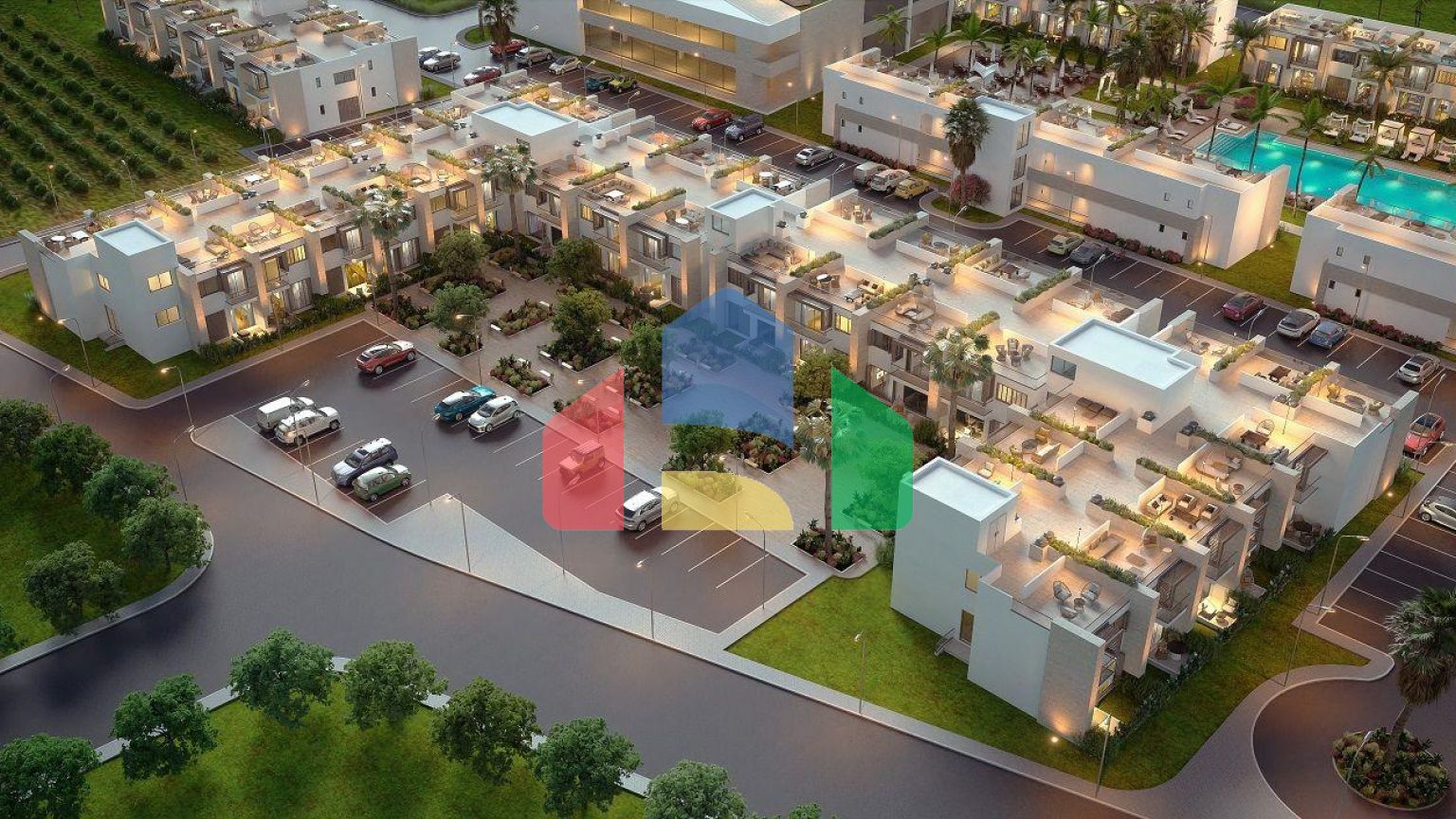 Трехкомнатная квартира 77  м2 с террасой 40 м2 в новом комплексе в Искеле