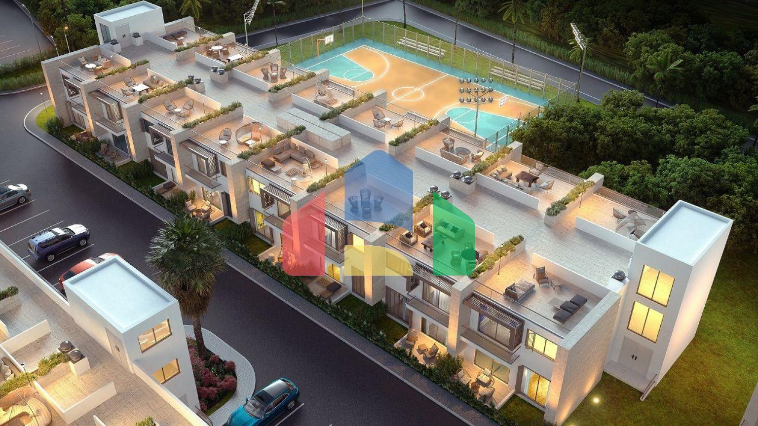 Трехкомнатная квартира 77  м2 с террасой 40 м2 в новом комплексе в Искеле