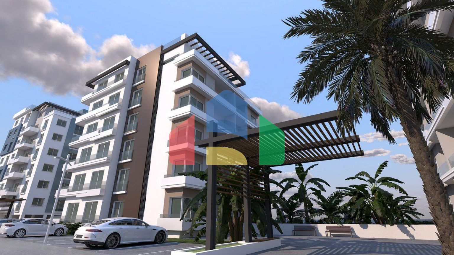 Двухкомнатная квартира 64 м2 в новом комплексе в Искеле