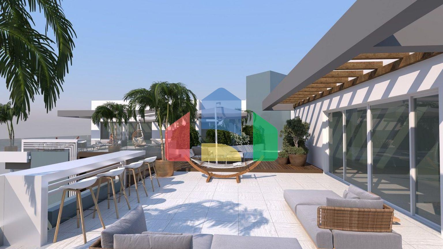 Двухкомнатная квартира 64 м2 в новом комплексе в Искеле