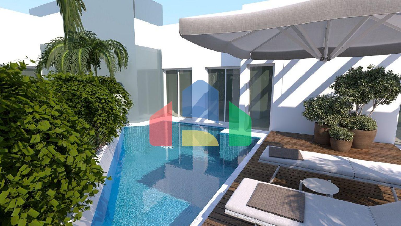 Двухкомнатная квартира 64 м2 в новом комплексе в Искеле