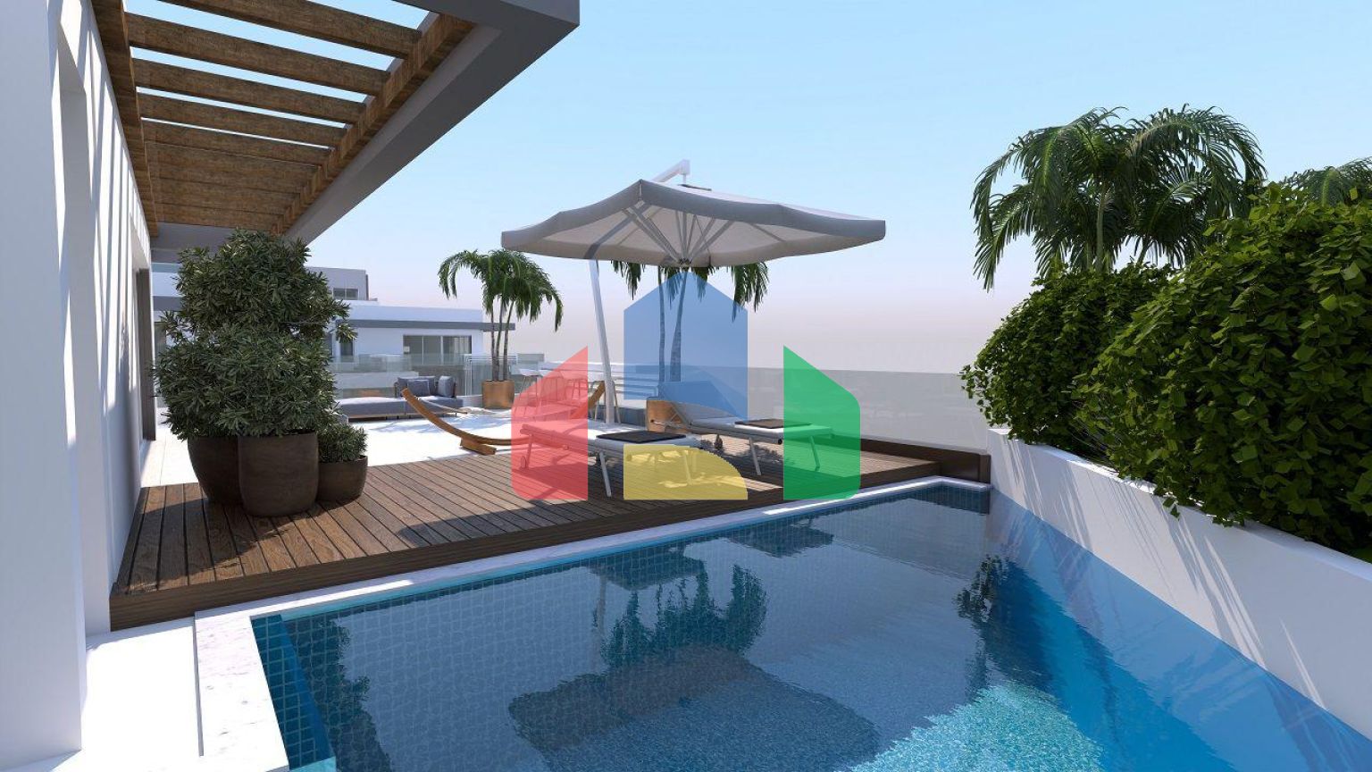 Двухкомнатная квартира 64 м2 в новом комплексе в Искеле