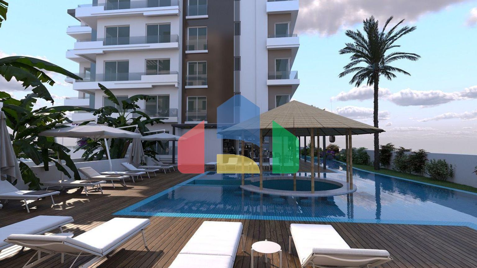 Трехкомнатная квартира 78 м2 в новом комплексе в Искеле