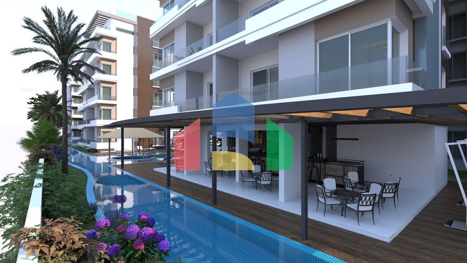 Трехкомнатная квартира 78 м2 в новом комплексе в Искеле