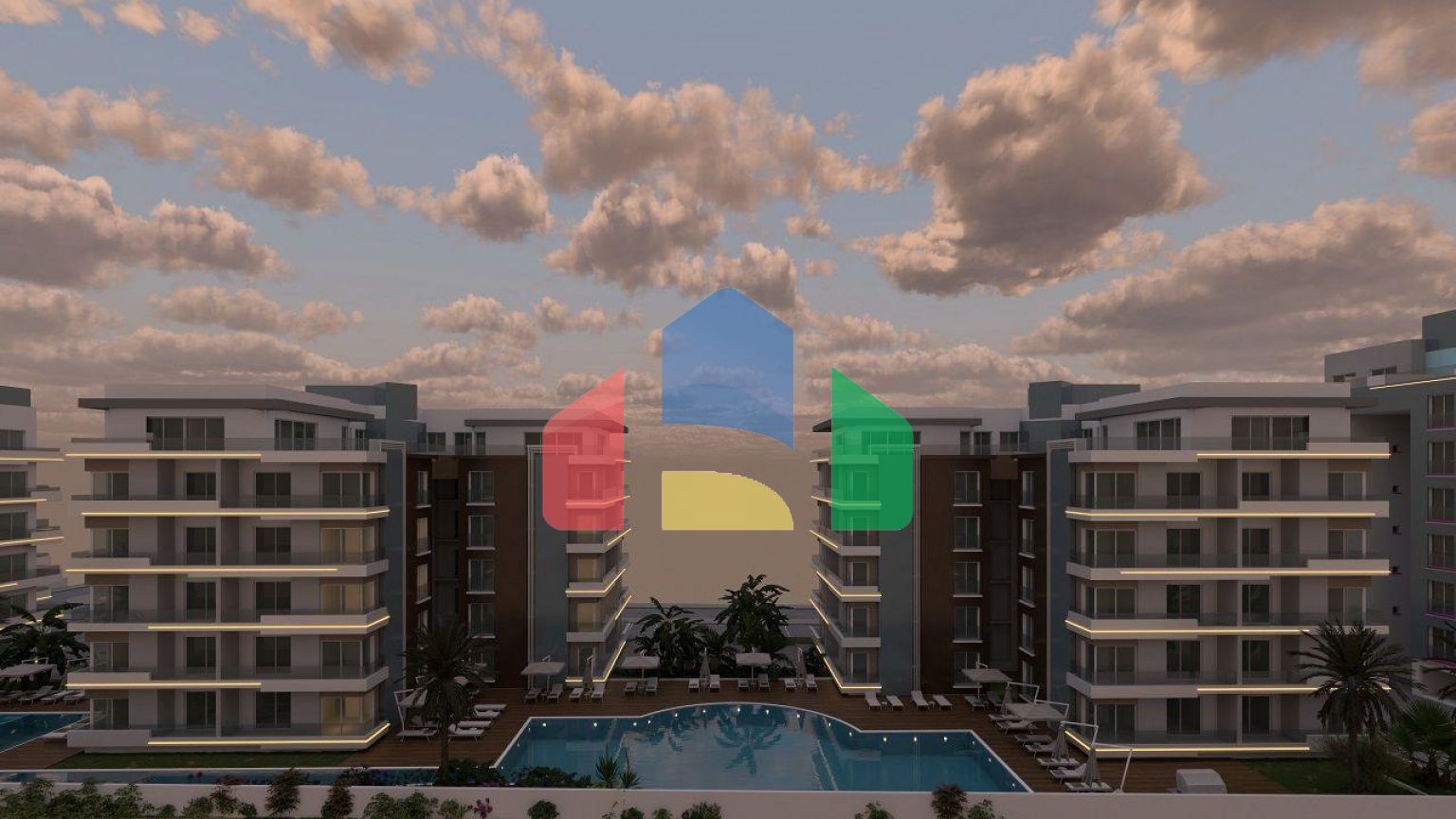 Трехкомнатная квартира 78 м2 в новом комплексе в Искеле