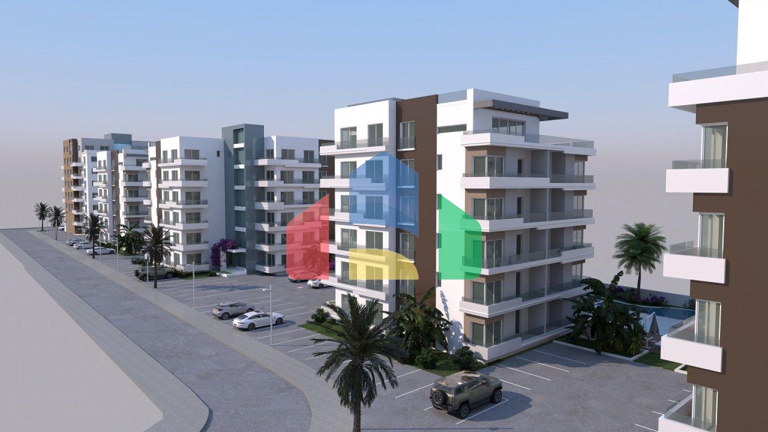 Трехкомнатная квартира 78 м2 в новом комплексе в Искеле