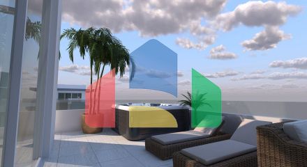 4-комнатные апартаменты 123 м2 с террасой 13 м2 в 950 метрах от песчаного пляжа 4-комнатные апартаменты 123 м2 с террасой 13 м2 в 950 метрах от песчаного пляжа