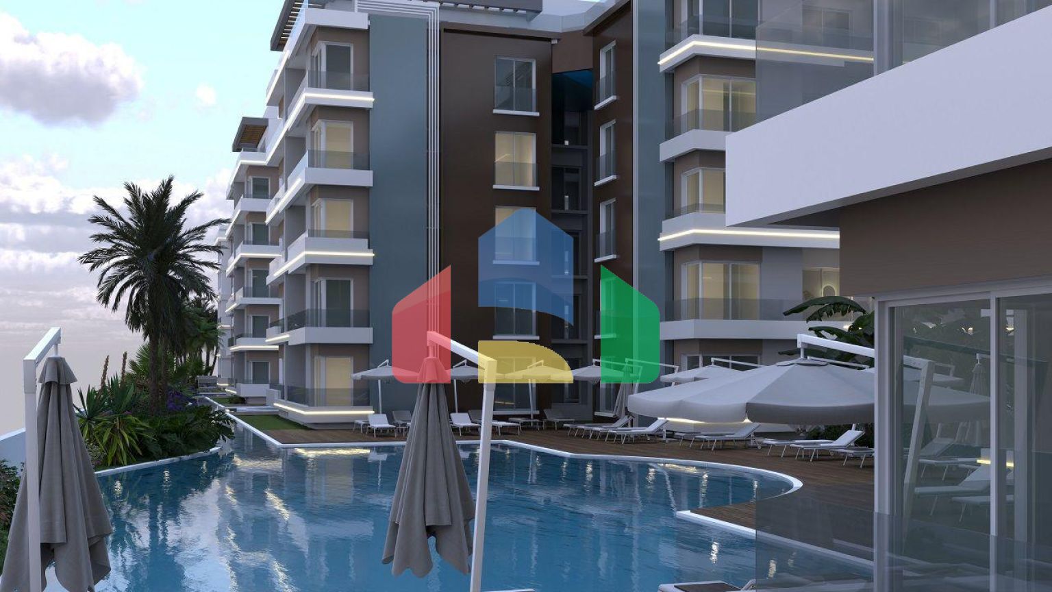 4-комнатные апартаменты 123 м2 с террасой 13 м2 в 950 метрах от песчаного пляжа