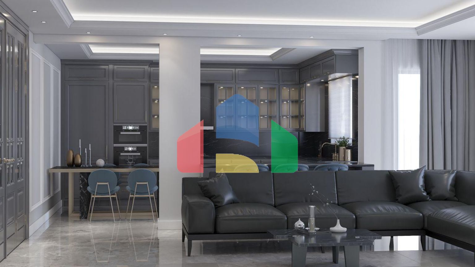 Четырехкомнатная квартира 125 м2 в новом комплексе в Боазе