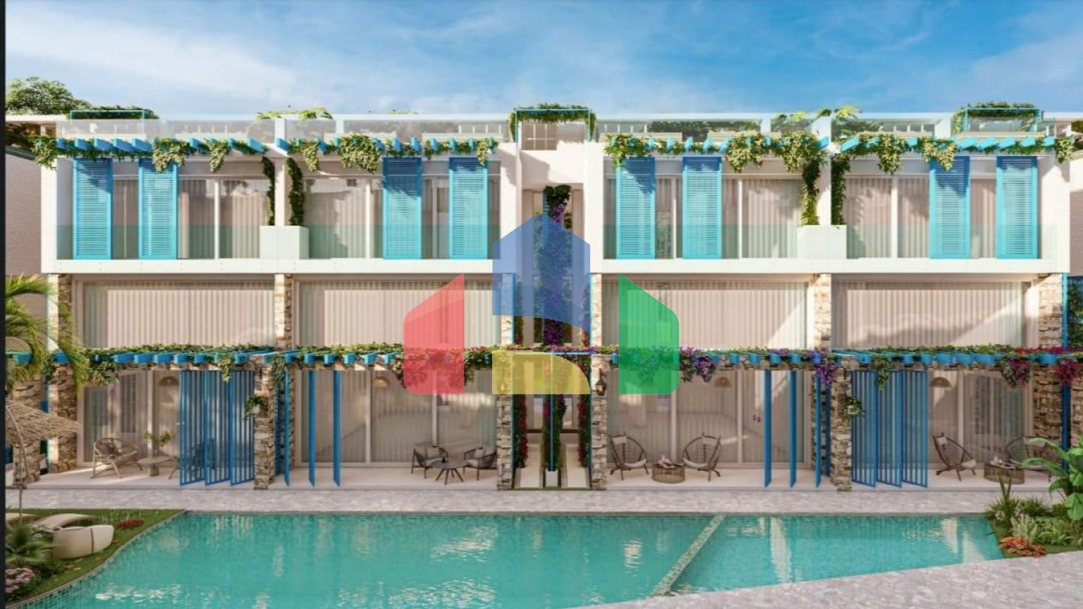 Двухкомнатная квартира 84 м2 с джакузи на террасе рядом с песчаным пляжем