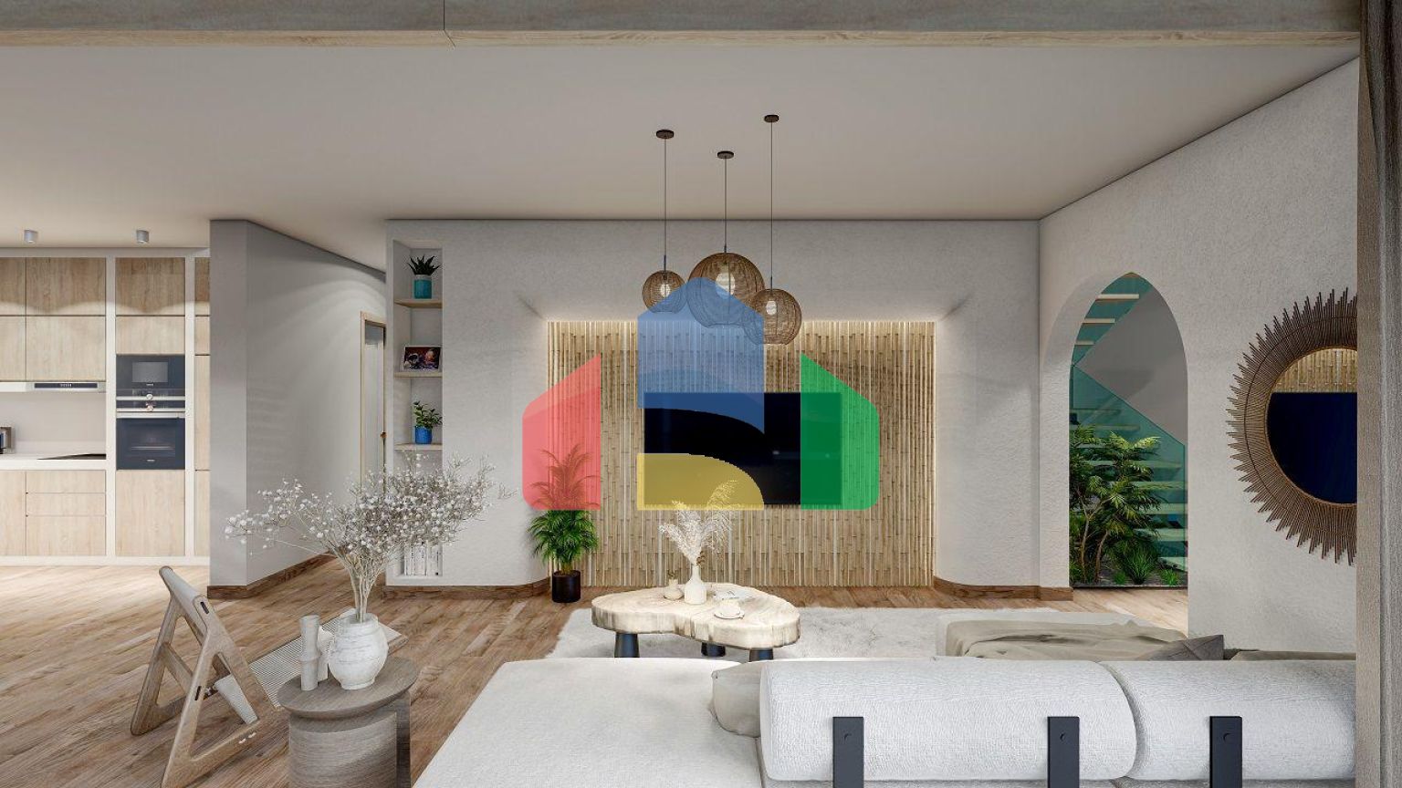 Двухкомнатная квартира 84 м2 с джакузи на террасе рядом с песчаным пляжем