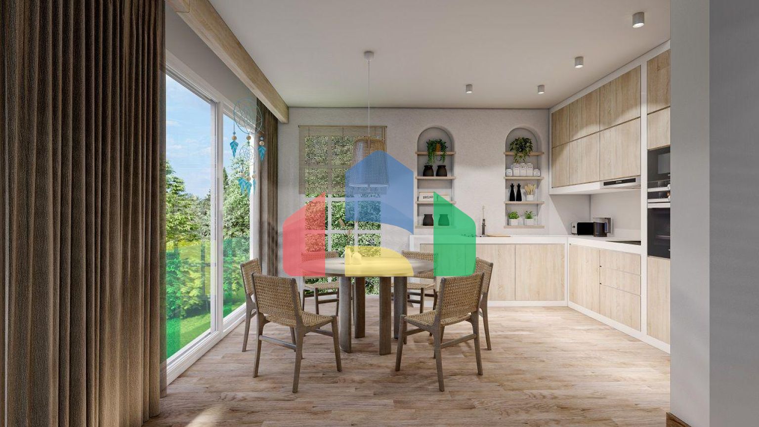 Двухкомнатная квартира 84 м2 с джакузи на террасе рядом с песчаным пляжем