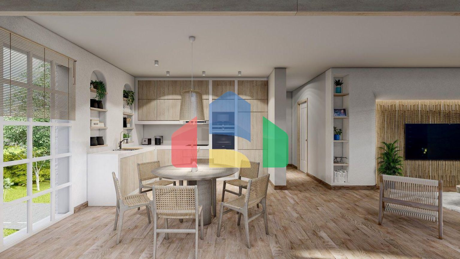 Двухкомнатная квартира 84 м2 с джакузи на террасе рядом с песчаным пляжем