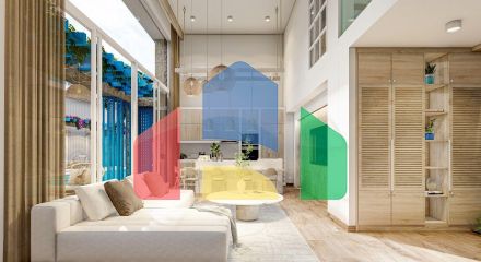 Квартира 2+1 Loft 127м2 в новом комплексе в Искеле