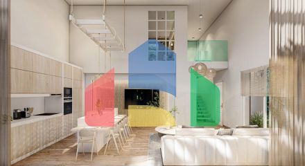 Квартира 2+1 Loft 127м2 в новом комплексе в Искеле