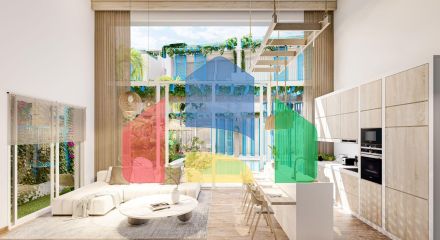 Квартира 2+1 Loft 127м2 в новом комплексе в Искеле