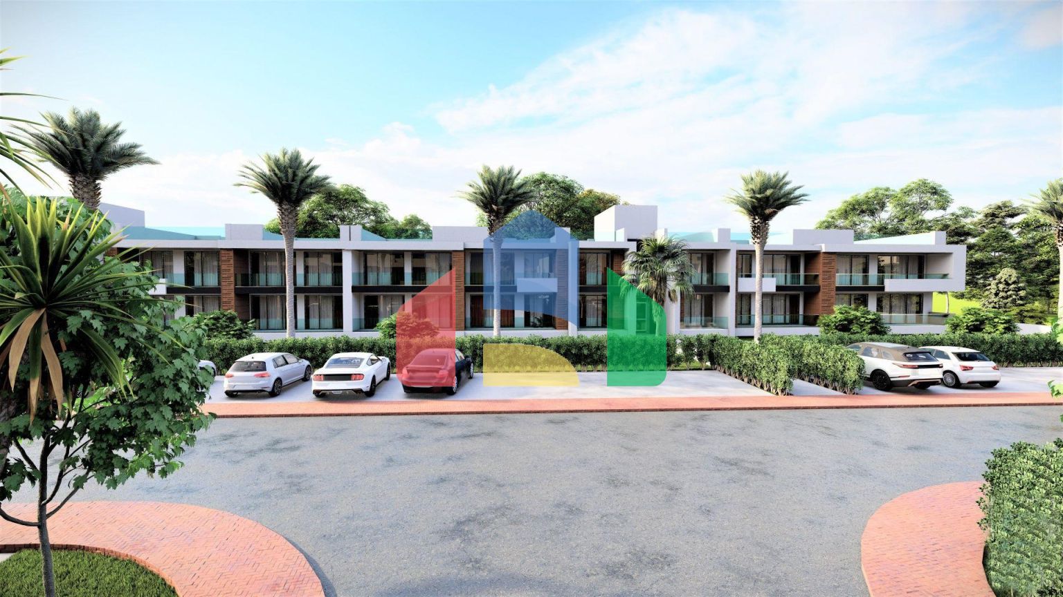 Студия 44 м2 в новом комплексе в Ени Боазичи