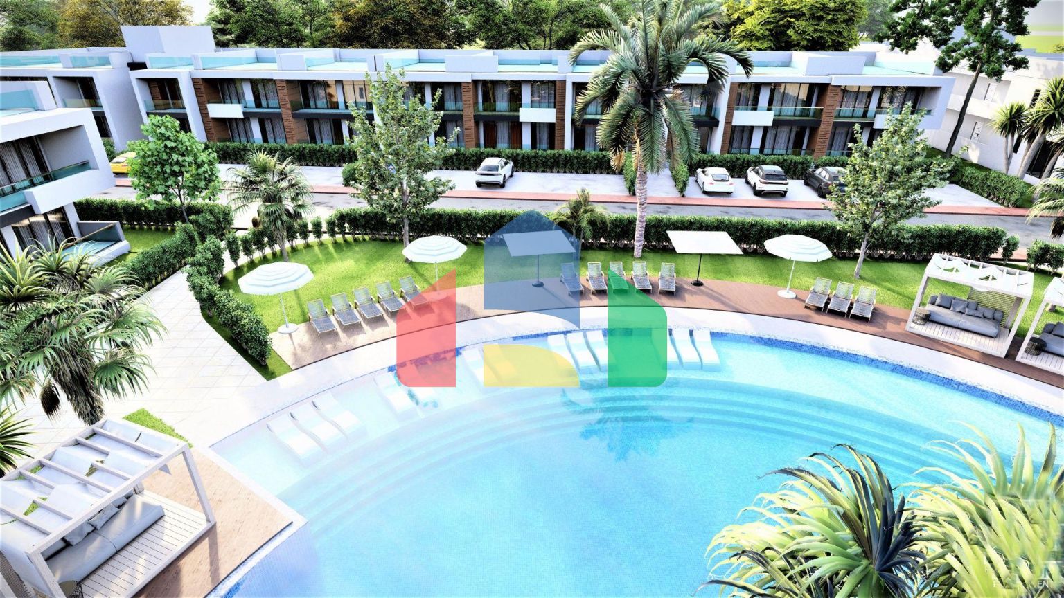 Студия 44 м2 в новом комплексе в Ени Боазичи