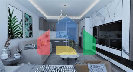 Студия 44 м2 в новом комплексе в Ени Боазичи